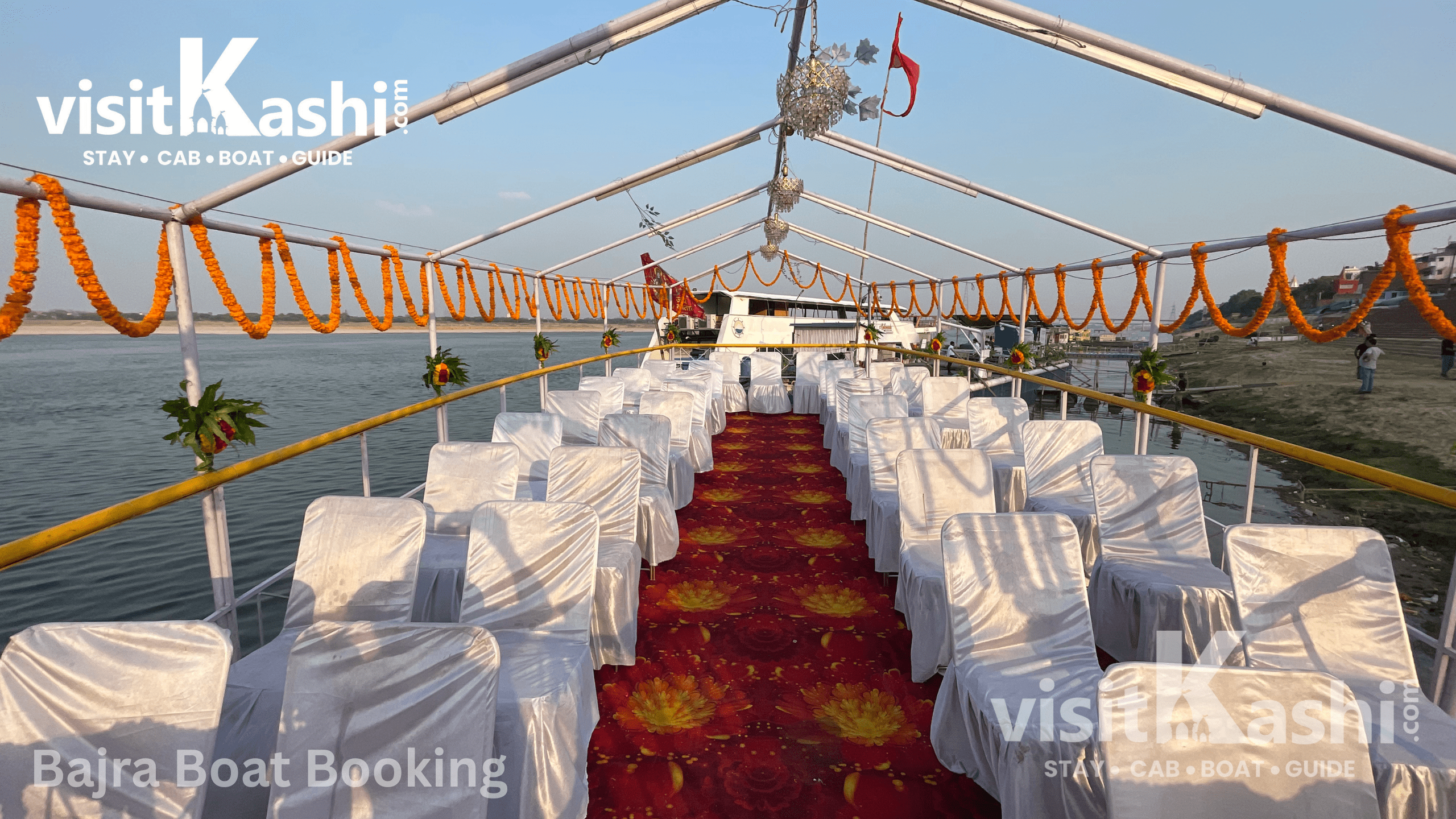 Bajra Boat Seating in Varanasi