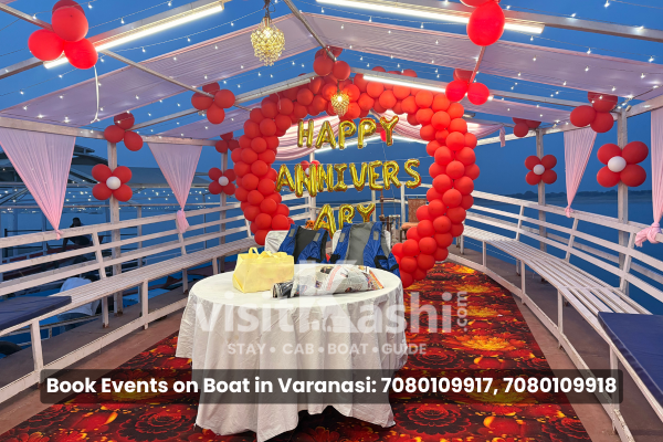 Anniversary balloon decoration – Varanasi boat event