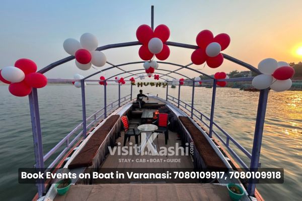 Anniversary event on boat in Varanasi at sunset – Varanasi Boat Events