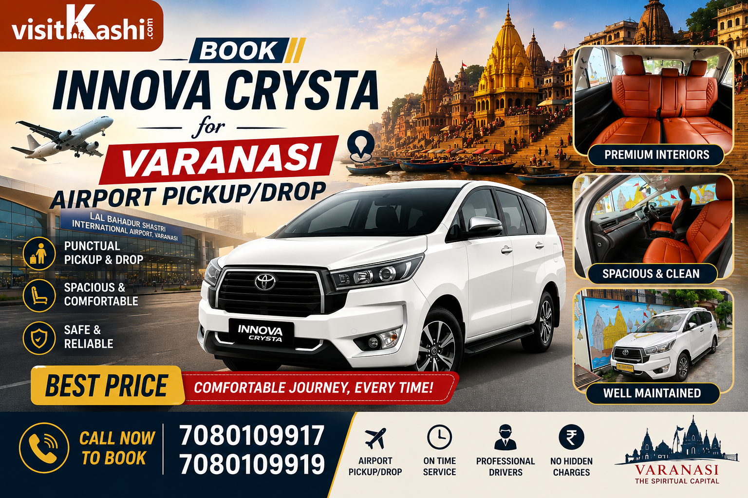 Book Innova Crysta  Pickup Service in Varanasi